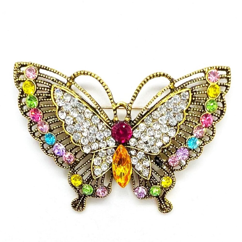 Retro Colorful BUTTERFLY Brooch